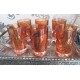 Dimlaj Orange Glass Cup Set