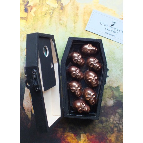 Rest In Peace Coffin filled with Chocolate Skulls- Limited Edition